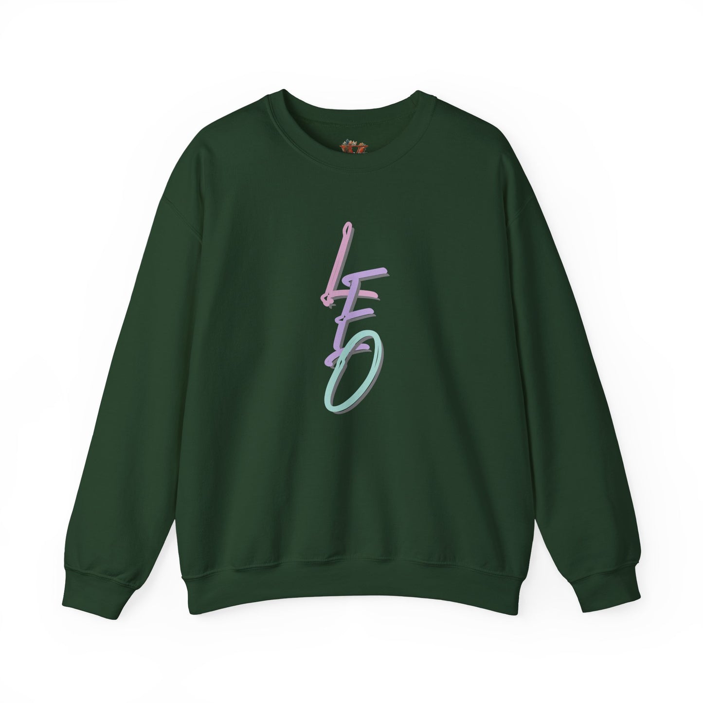 Leo Zodiac Pastel Lettering Sweatshirt – Cozy Astrology-Inspired
