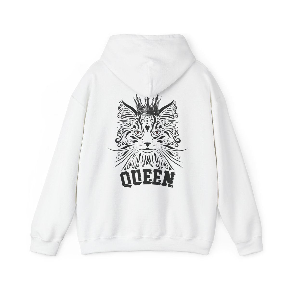 Queen Cat Hoodie with Mawjesty Text for Cat Lovers