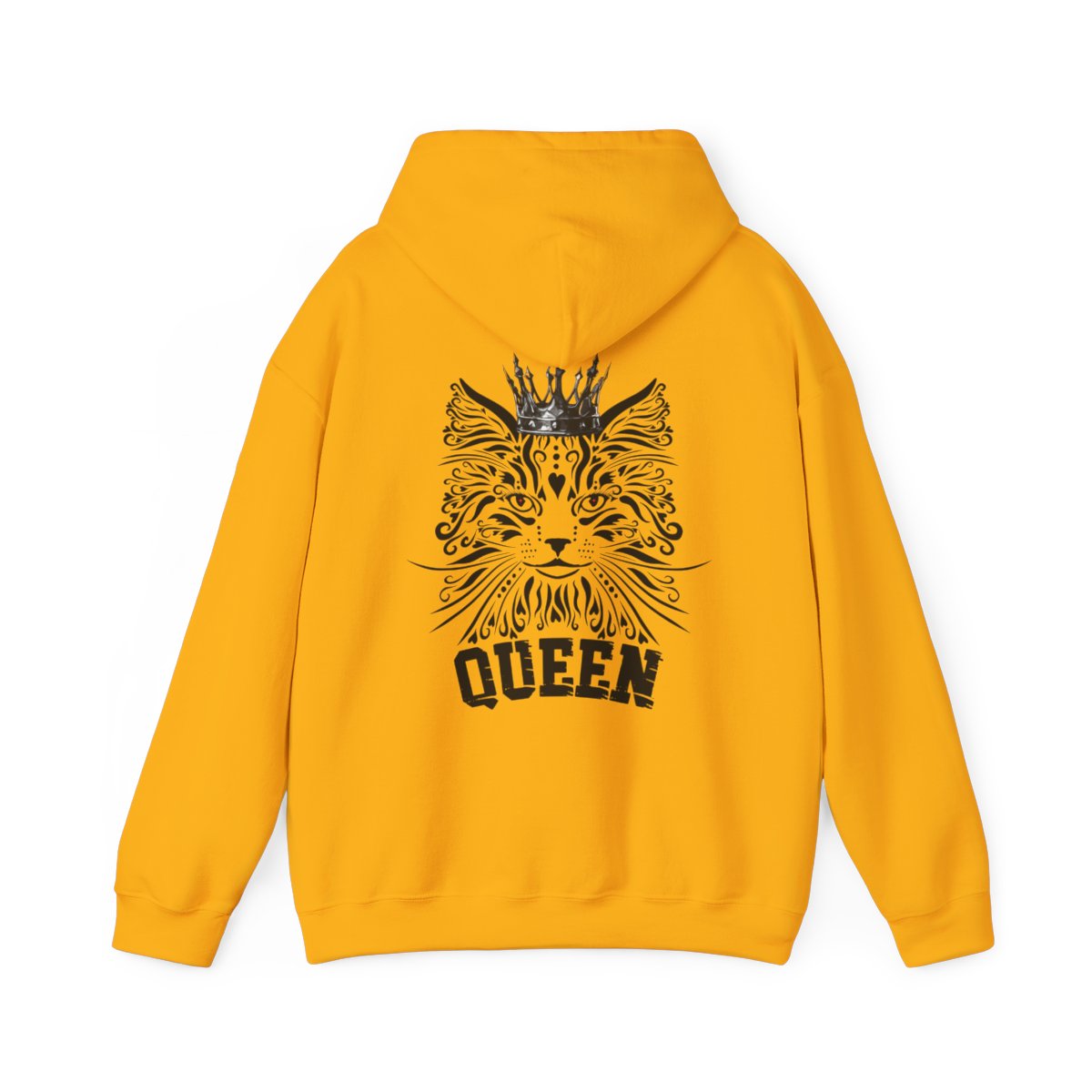 Queen Cat Hoodie with Mawjesty Text for Cat Lovers