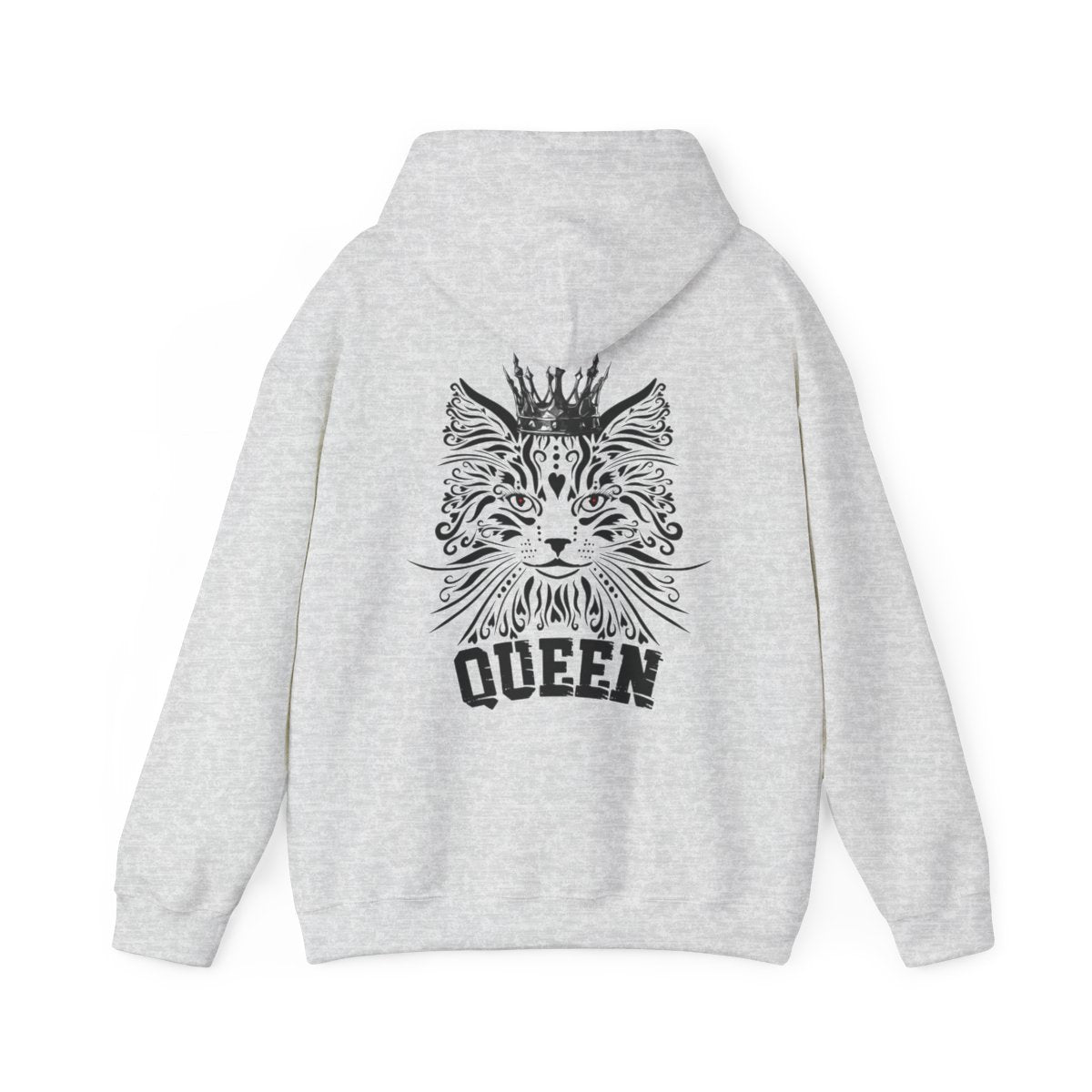 Queen Cat Hoodie with Mawjesty Text for Cat Lovers