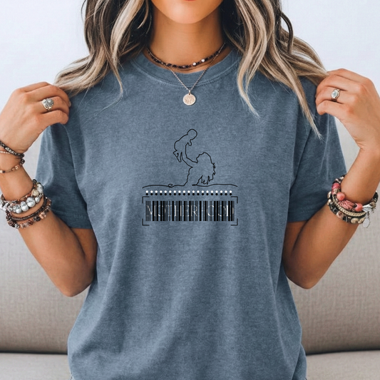 Motherhood Barcode T-Shirt: Comfort Colors Mom Life Shirt