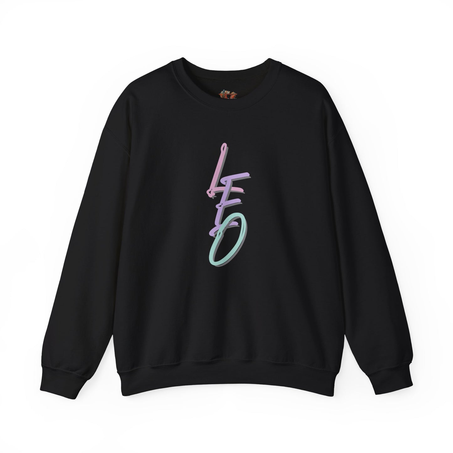 Leo Zodiac Pastel Lettering Sweatshirt – Cozy Astrology-Inspired