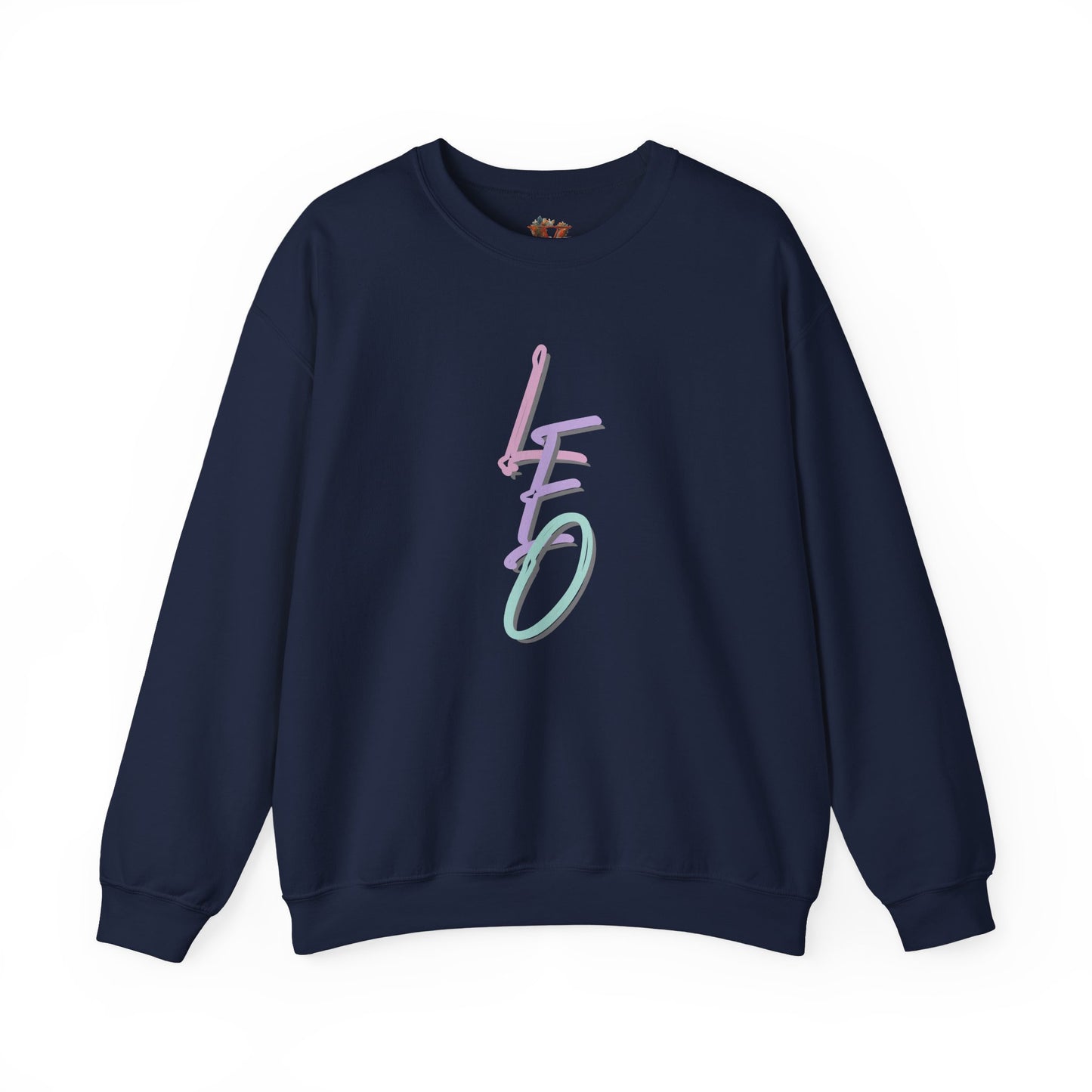Leo Zodiac Pastel Lettering Sweatshirt – Cozy Astrology-Inspired