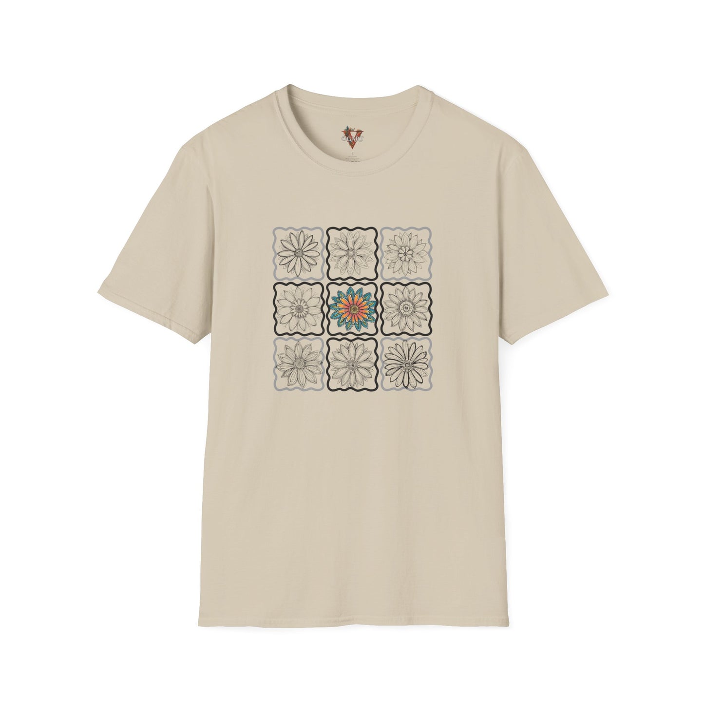 Color‑Pop Floral Grid – Floral Graphic Tee