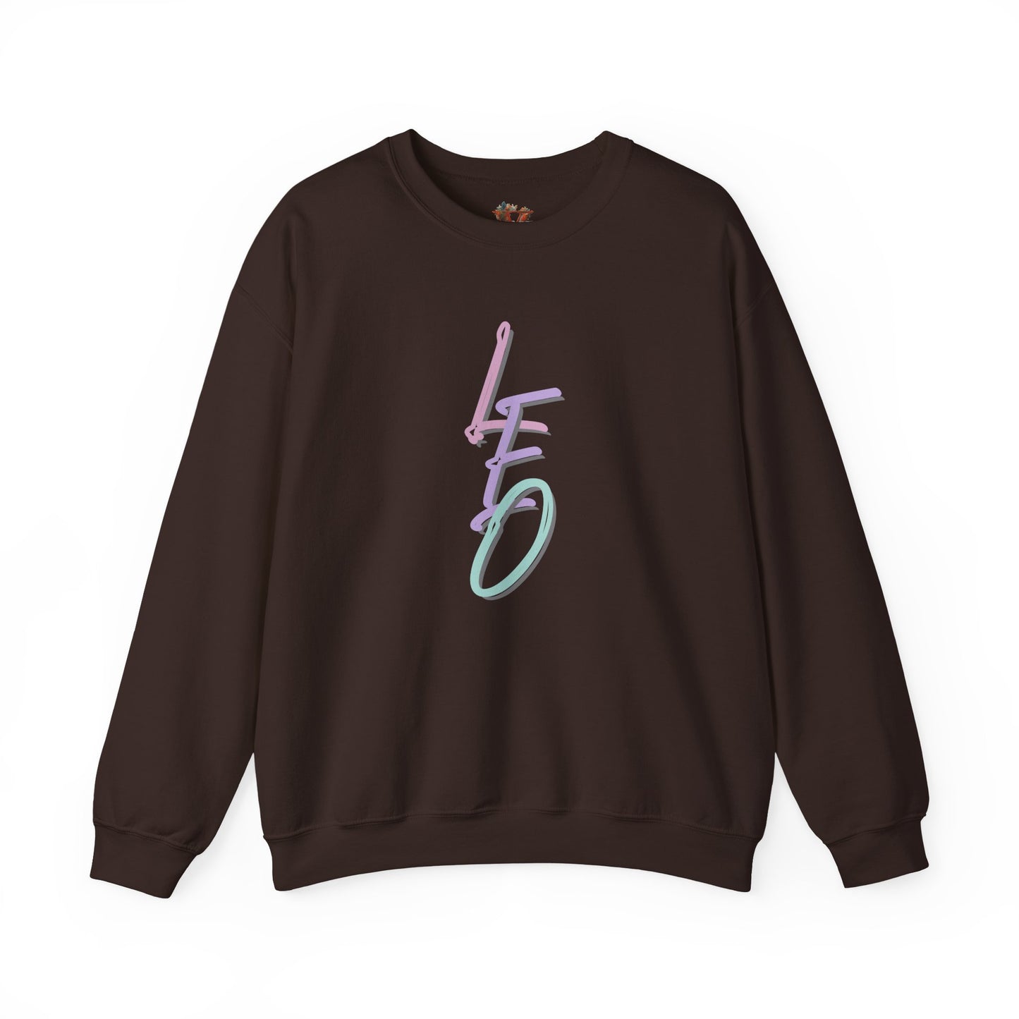 Leo Zodiac Pastel Lettering Sweatshirt – Cozy Astrology-Inspired