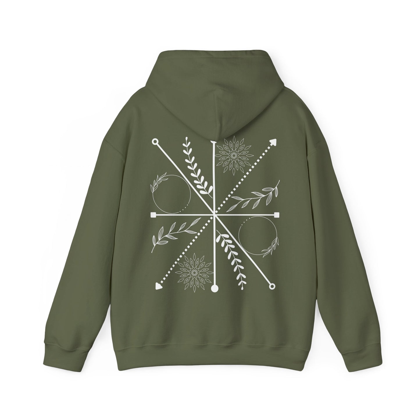 Mystic Bloom Compass” Hoodie – Vogart Exclusive