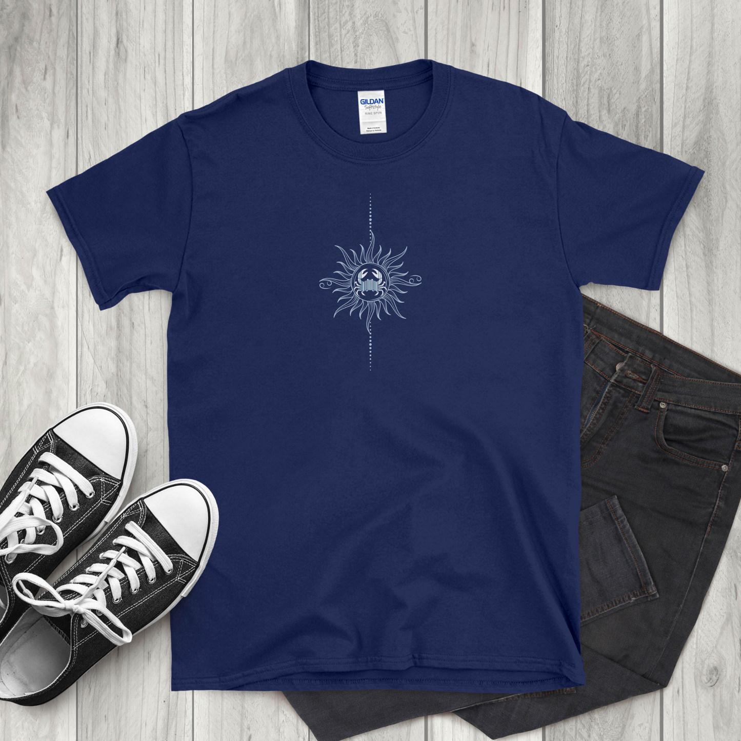 Cancer Zodiac Tee – Celestial Astrology Cotton T‑Shirt