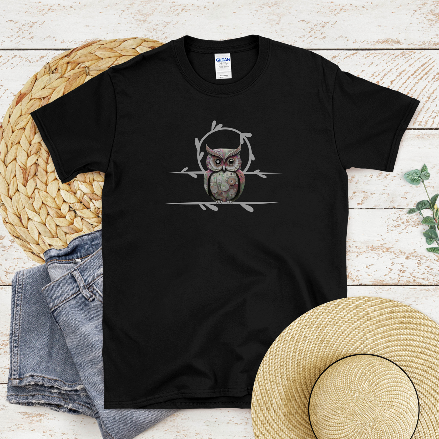 Libra Symbol T-Shirt – Owl Zodiac Design