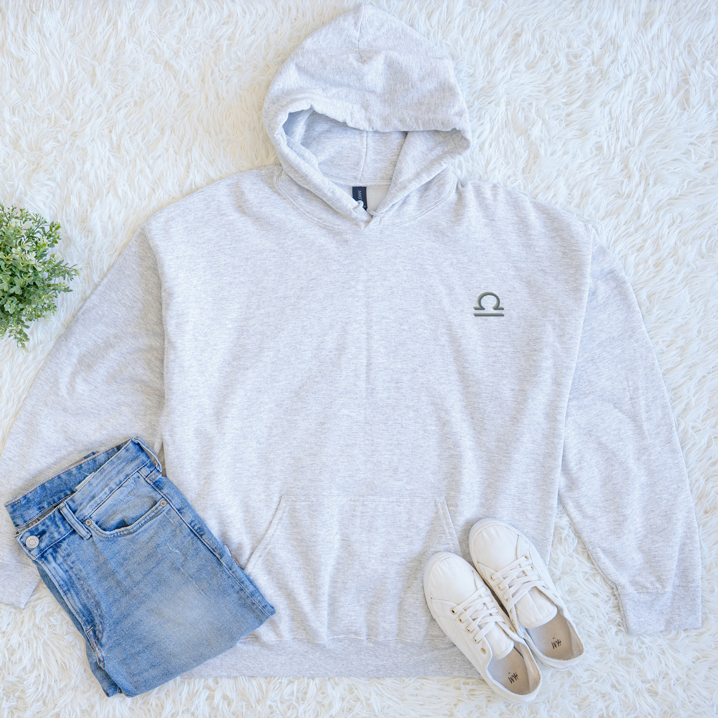 Libra Zodiac Hoodie with Butterfly and Scale Symbol Design
