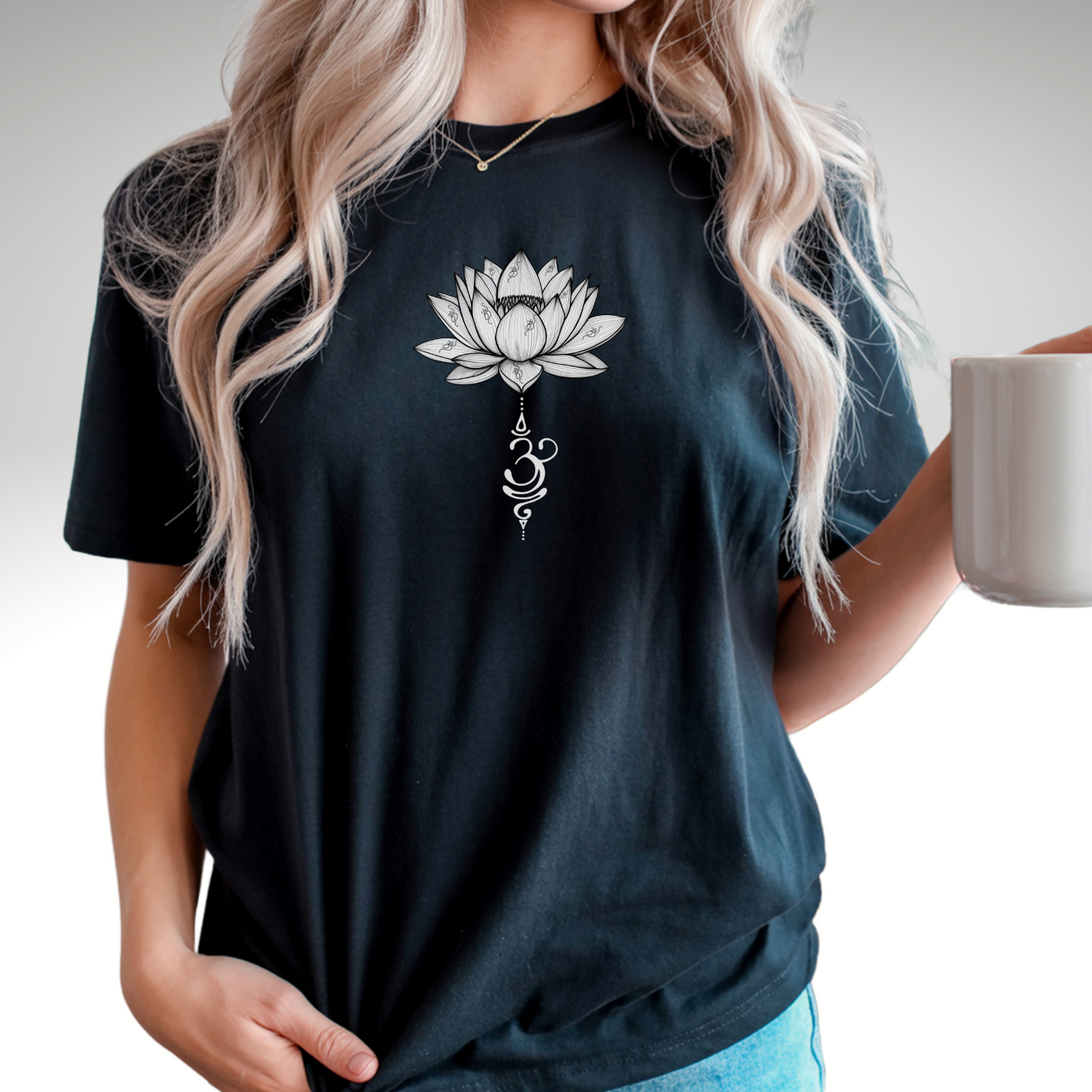 Spiritual T-shirt Om Blossom - Flower Design