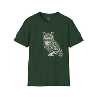 Floral Owl T-Shirt – Intricate Wisdom & Nature Design