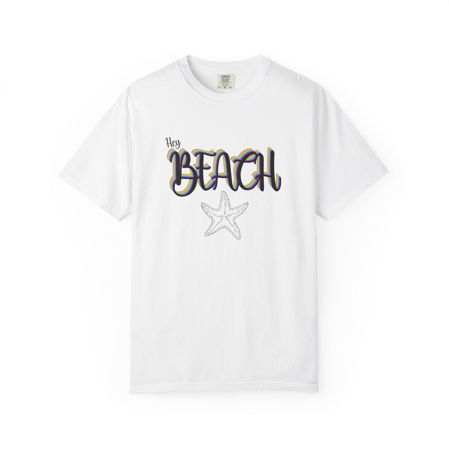 Hey Beach Shirt: Rainbow Summer Starfish Tee