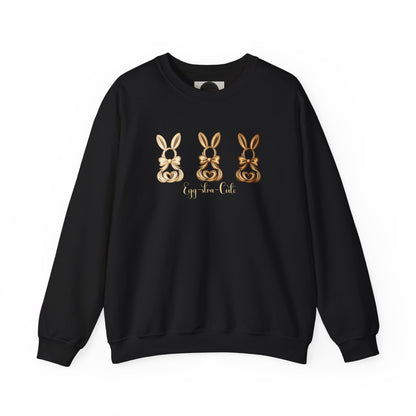 Bunny Trio Sweatshirt: Egg-stra Cute Rabbit Shirt