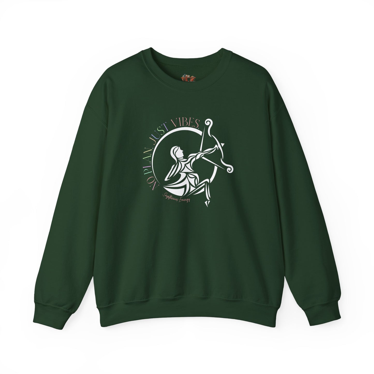 Sagittarius Zodiac Sweatshirt: No Plan Just Vibes