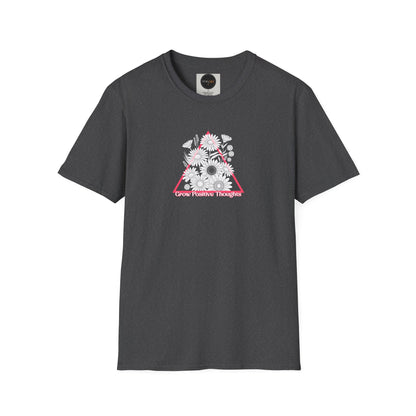Grow Positive Thoughts T-Shirt: Motivational Floral Tee