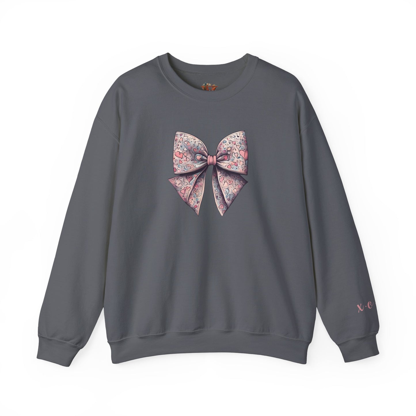 Heart Ribbon Bow X.O.X.O Valentine’s Sweatshirt - Charming and Unique