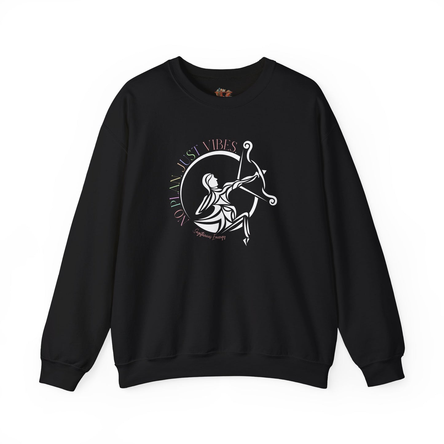 Sagittarius Zodiac Sweatshirt: No Plan Just Vibes