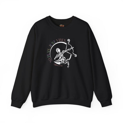Sagittarius Zodiac Sweatshirt: No Plan Just Vibes