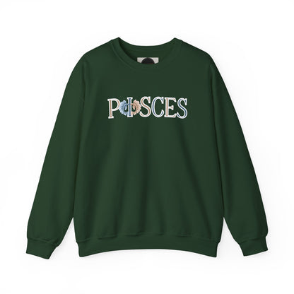 Pisces Zodiac Sweatshirt: Two Fish Astrology Crewneck