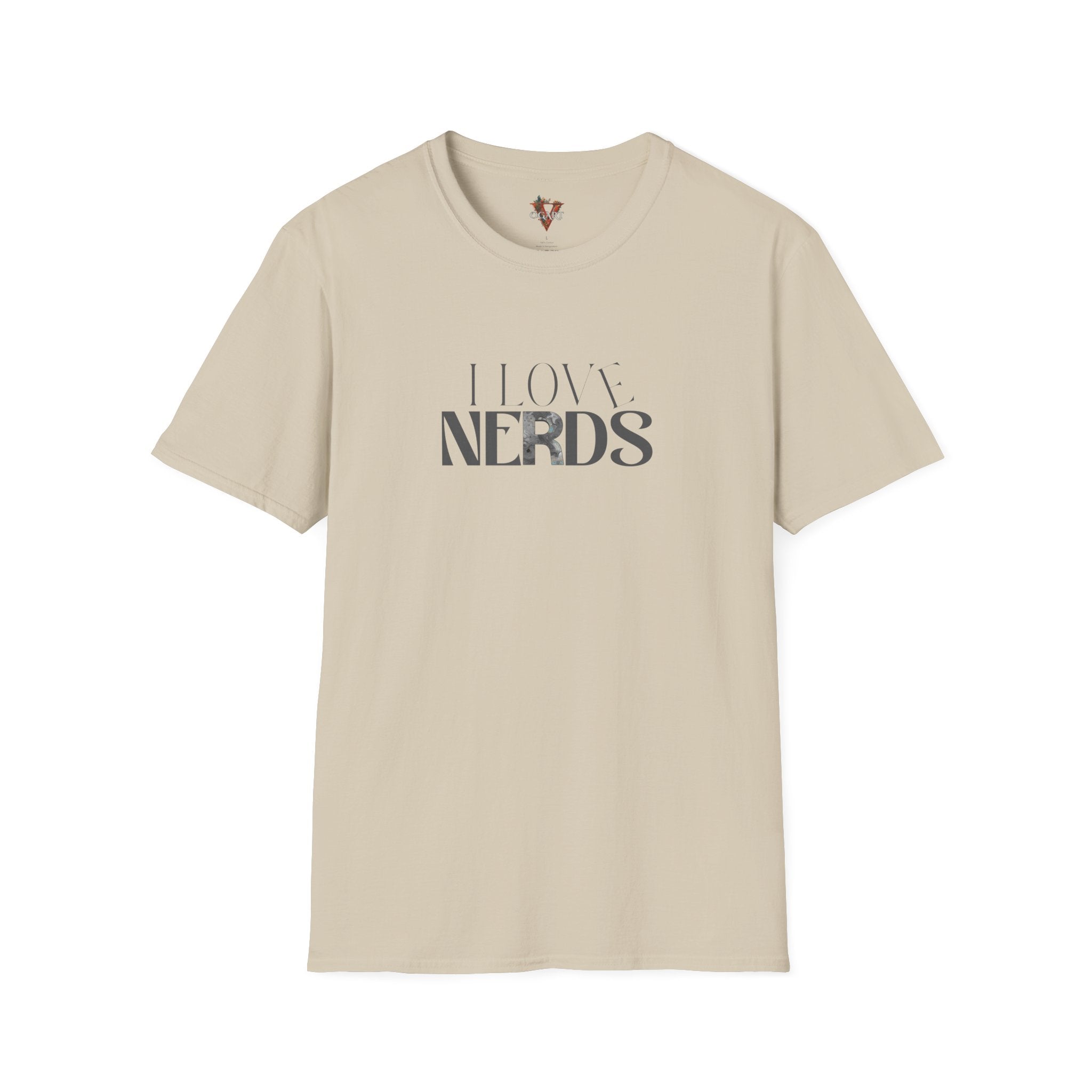 “I Love Nerds graphic on soft cotton Nerdy T‑Shirt”