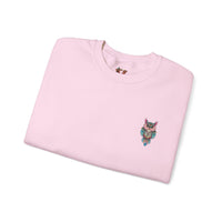 Grumpy Glow Owl Crewneck Sweatshirt - Soft And Warm