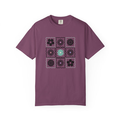 Trendy Boho Floral T-Shirt: Comfort Colors Summer Tee