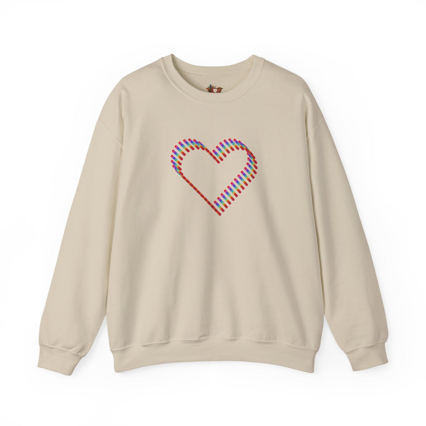 Rainbow Heart Sweatshirt: Autumn Pride Crewneck