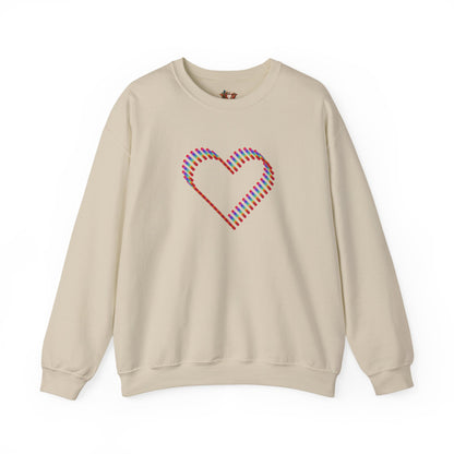 Rainbow Heart Sweatshirt: Autumn Pride Crewneck