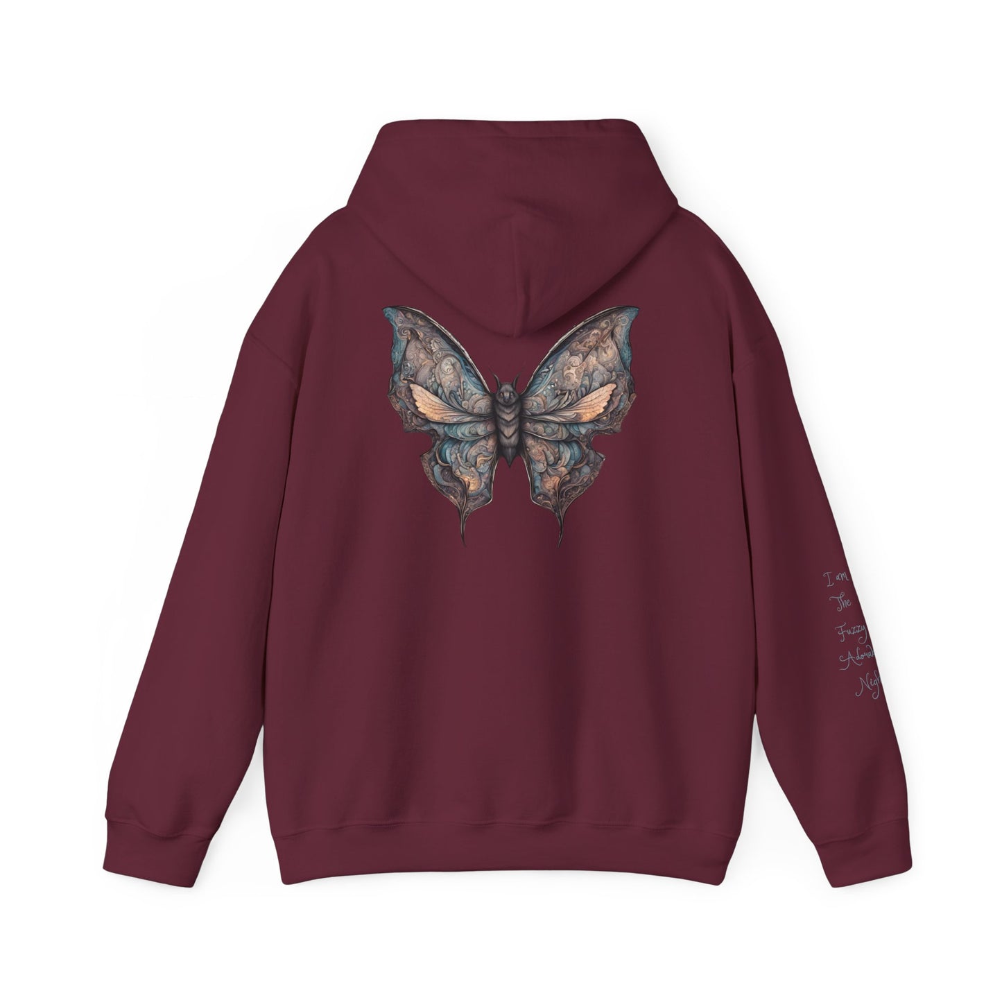 Bat With Butterfly Wings - Fuzzy Adorable Night Hoodie - Chilly Evenings - Vogart 