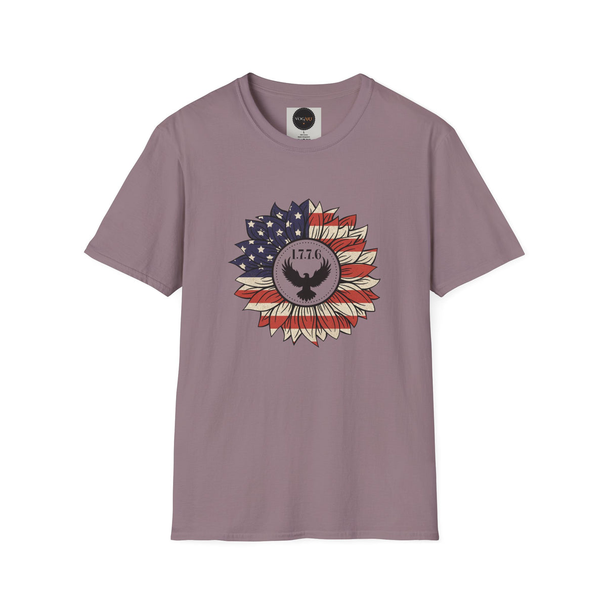 1776 Eagle Sunflower T-Shirt: American Flag Patriotic Shirt