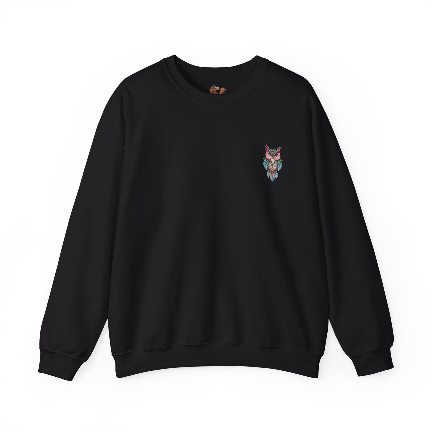 Grumpy Glow Owl Crewneck Sweatshirt - Soft And Warm