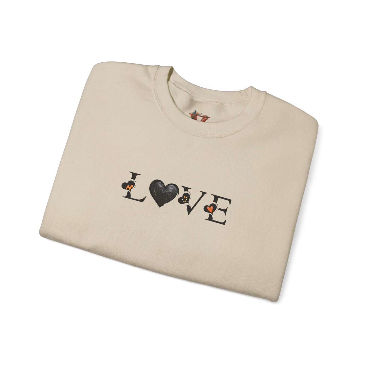 Love Black Heart Sweatshirt – Creativity and Comfort