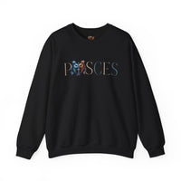 Pisces Zodiac Sweatshirt – Classic Blue & Beige Crewneck