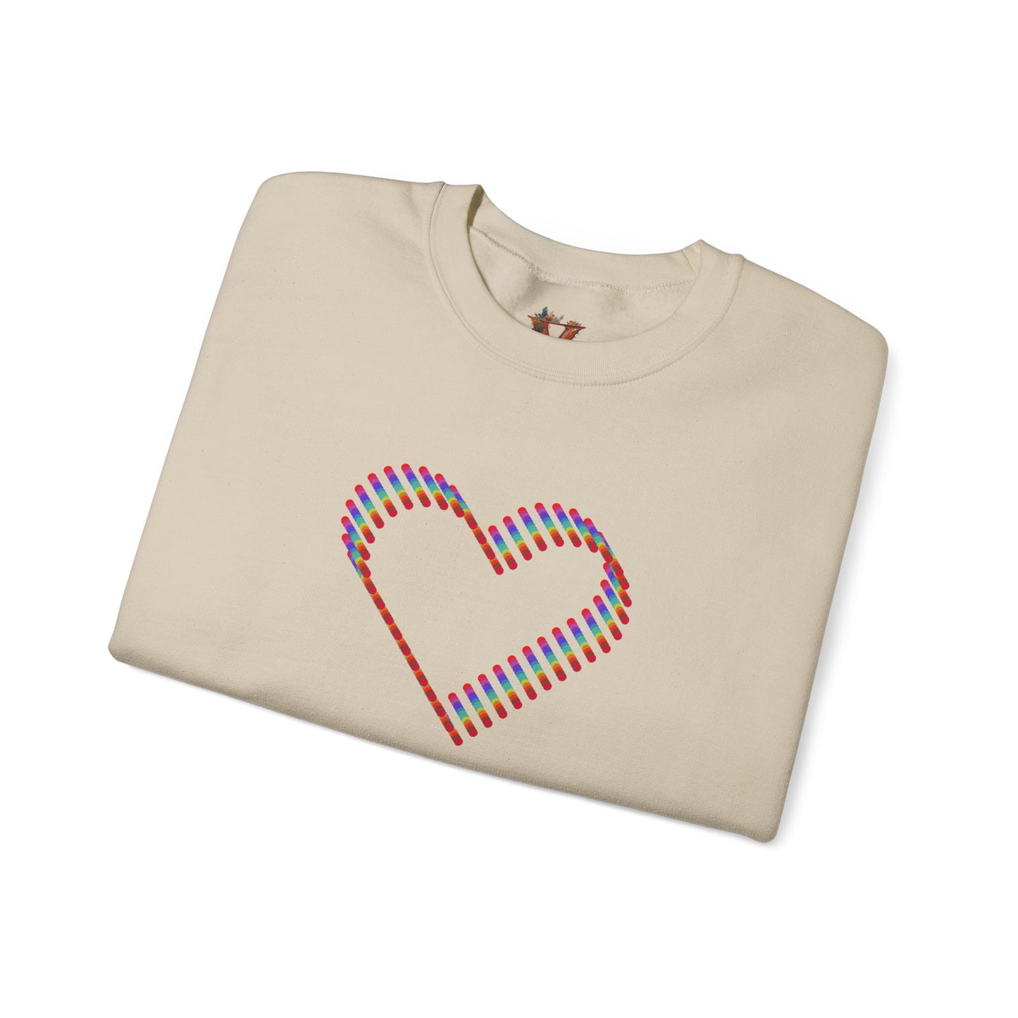 3D Colorful Heart Sweatshirt – Comfort and Artistry