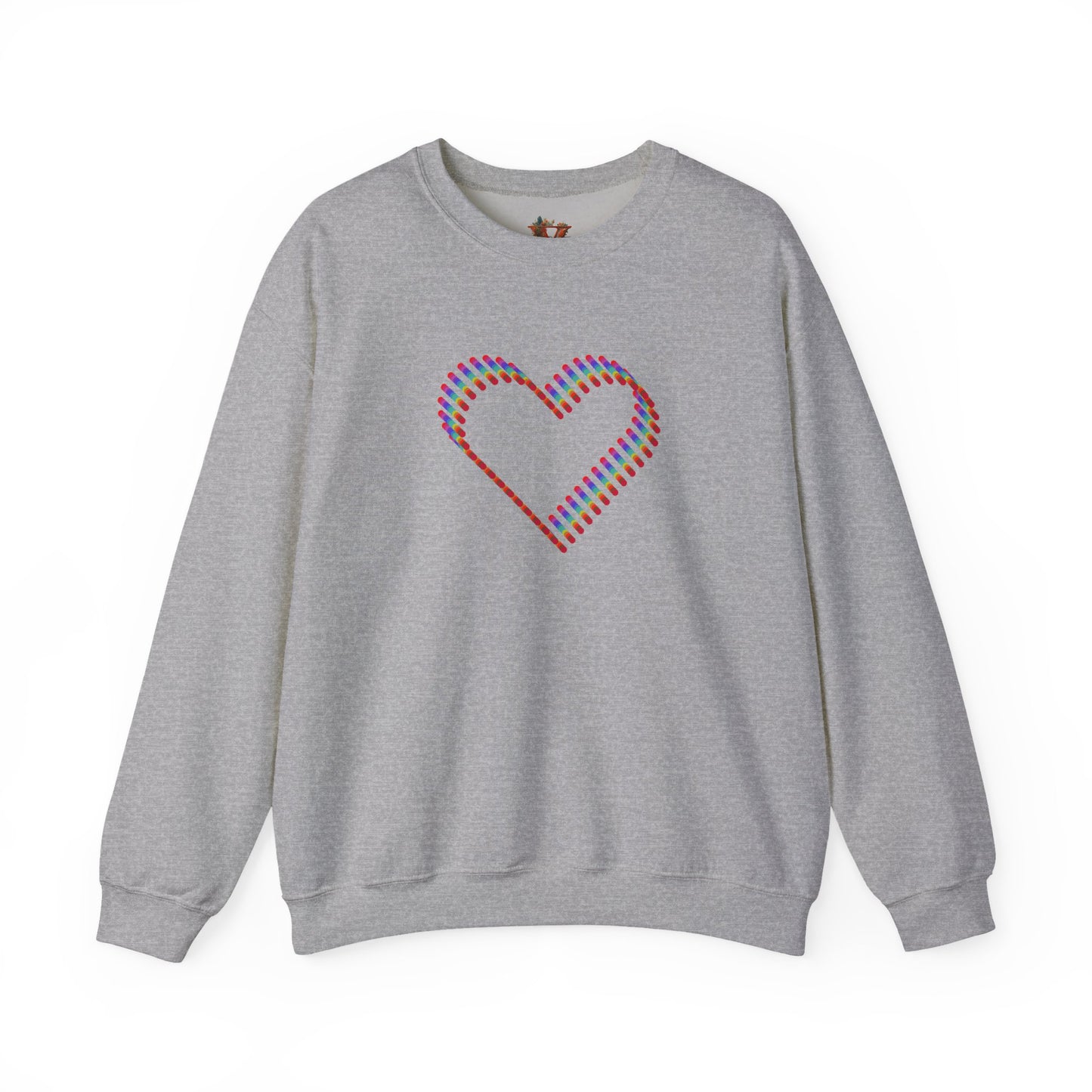 Rainbow Heart Sweatshirt: Autumn Pride Crewneck