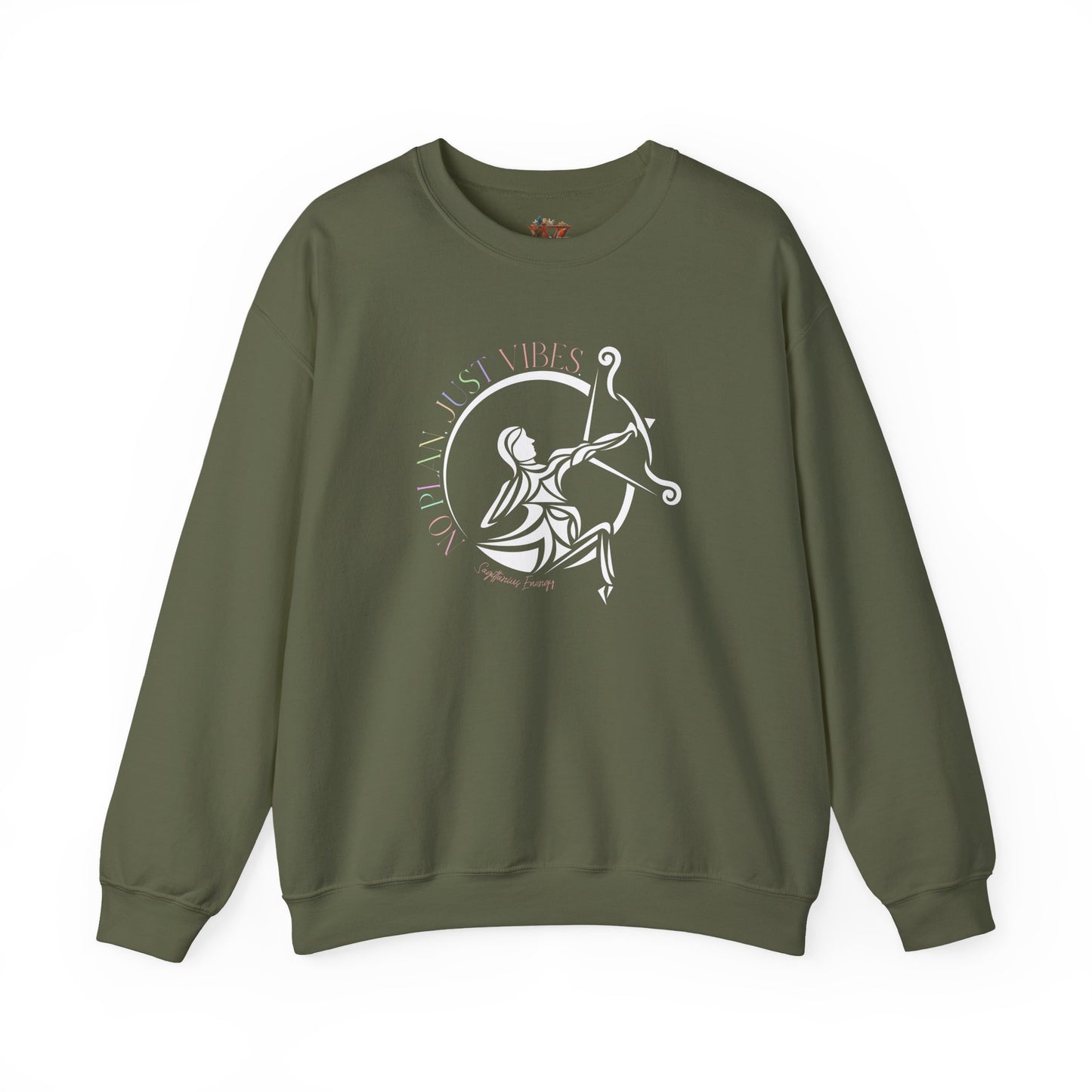 Sagittarius Zodiac Sweatshirt: No Plan Just Vibes