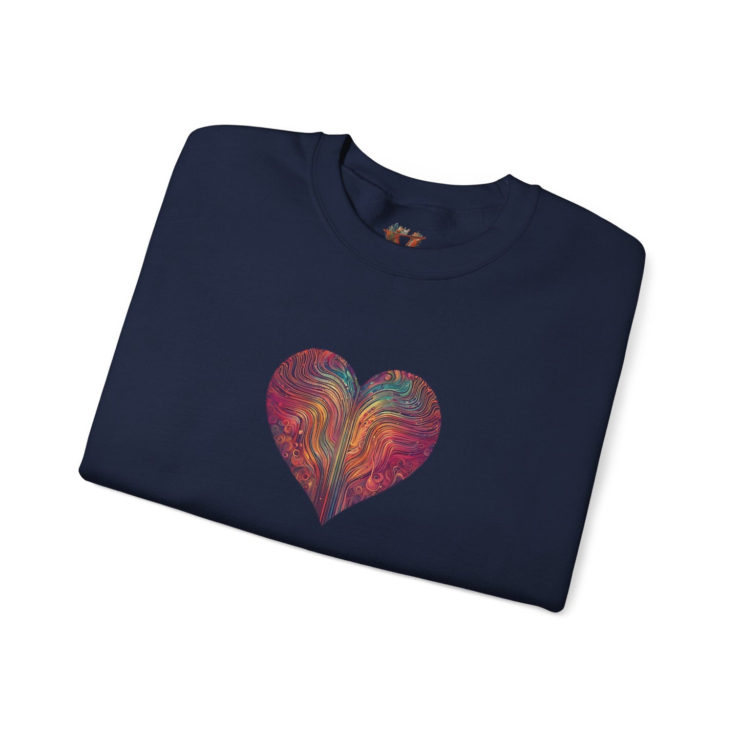 Multicolored Heart Sweatshirt With X.O.X.O Sleeve - Classic Fit