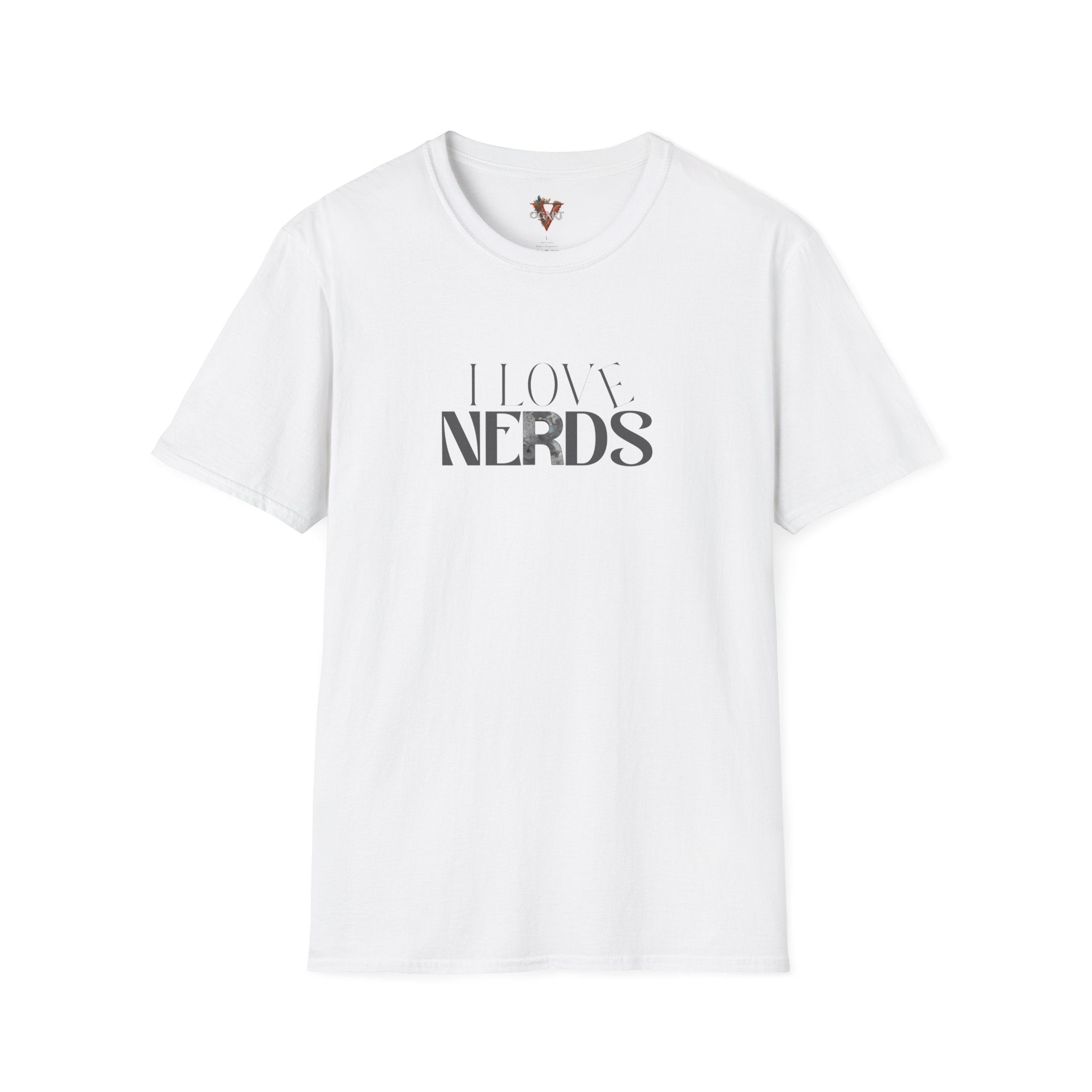 “I Love Nerds graphic on soft cotton Nerdy T‑Shirt”