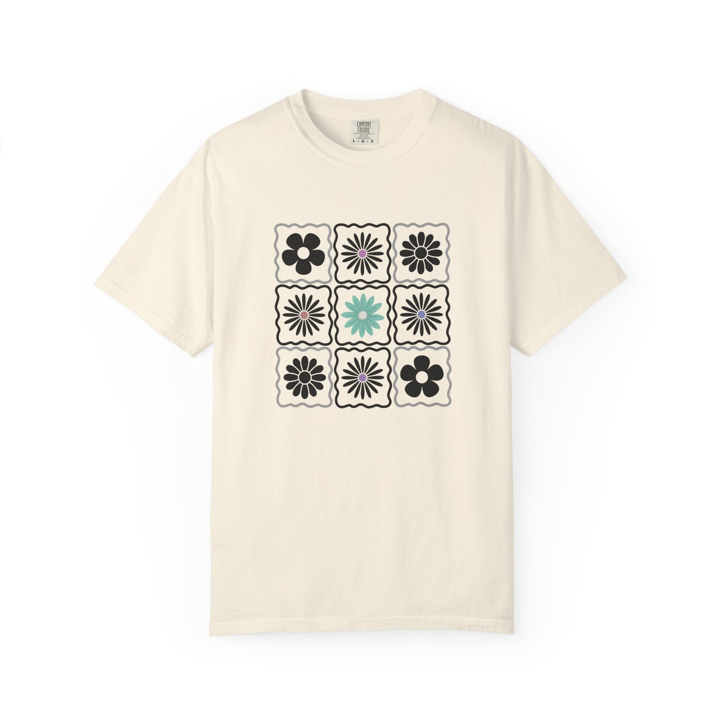 Trendy Boho Floral T-Shirt: Comfort Colors Summer Tee