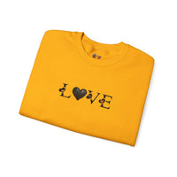 Love Black Heart Sweatshirt – Creativity and Comfort