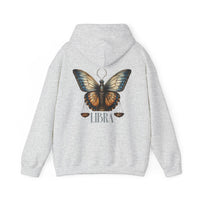 Libra Zodiac Hoodie with Butterfly and Scale Symbol Design
