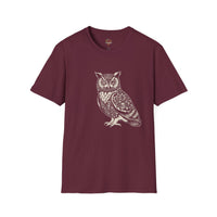 Floral Owl T-Shirt – Intricate Wisdom & Nature Design