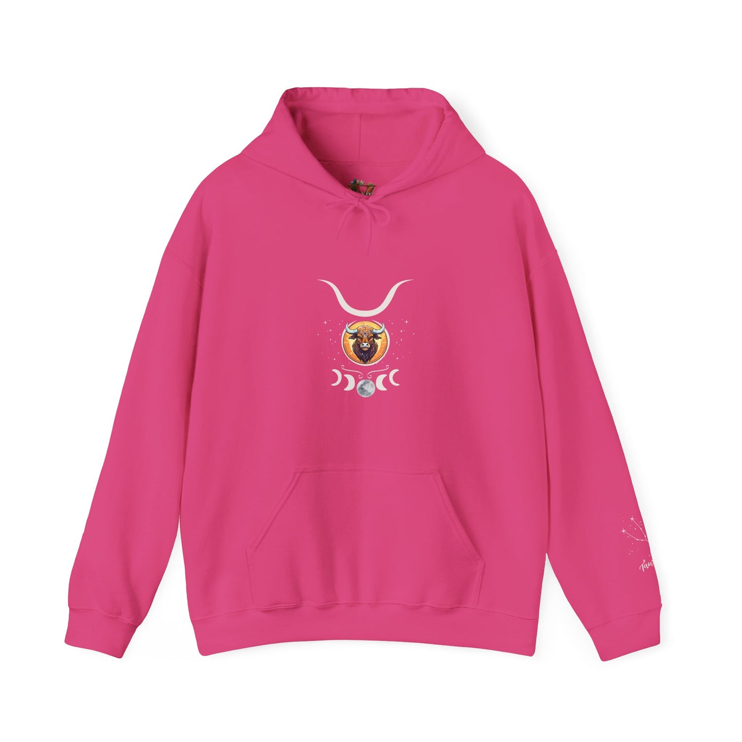 Taurus Zodiac Hoodie - Front And Left Sleeve Design - Soft & Warm - Vogart 