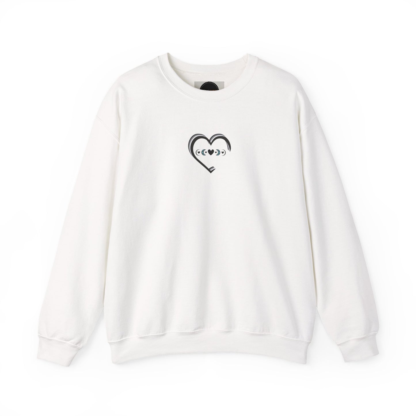 3D Moon Phase Heart Sweatshirt: Celestial Shirt