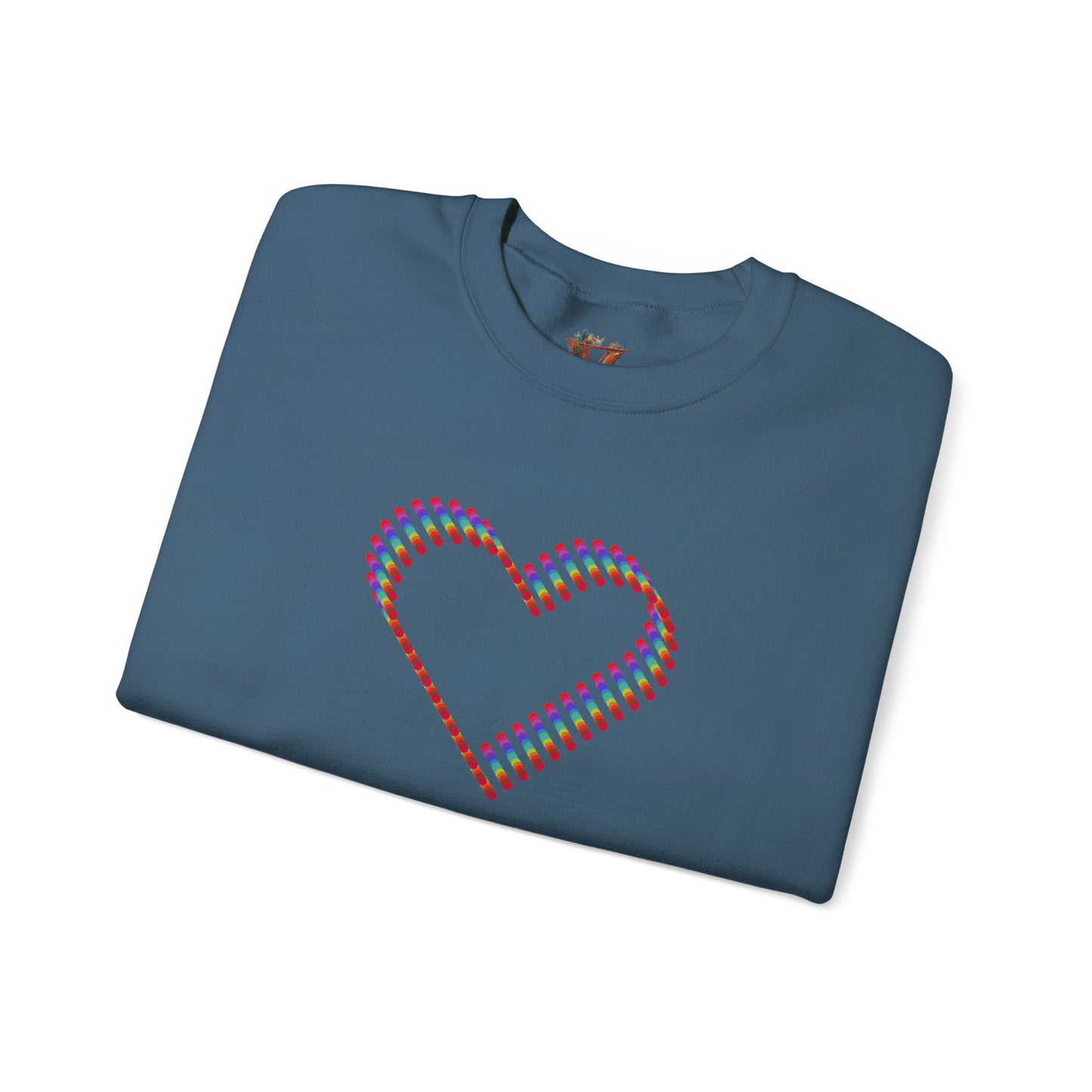 3D Colorful Heart Sweatshirt – Comfort and Artistry