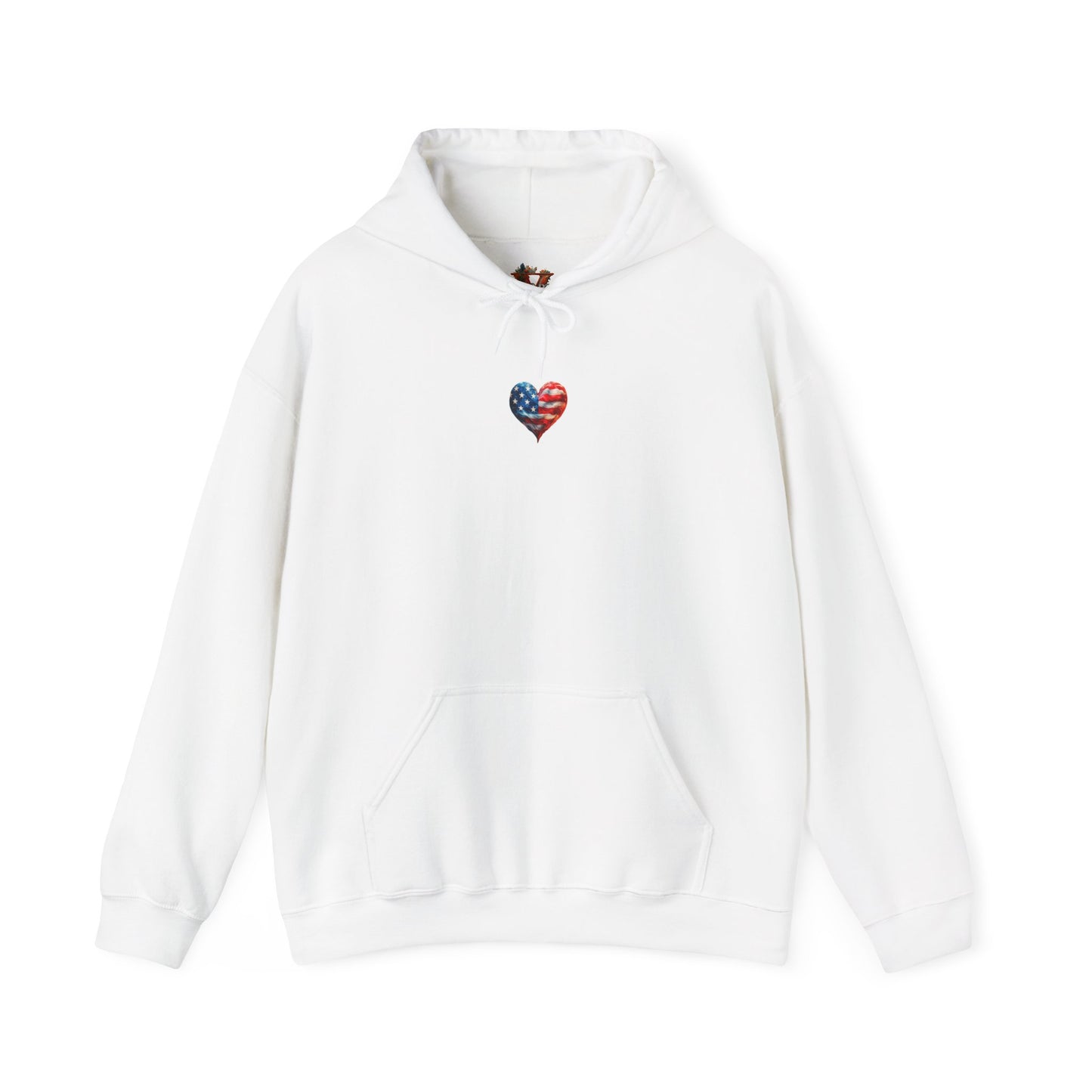 USA Flag Heart Hoodie – Patriotic Style