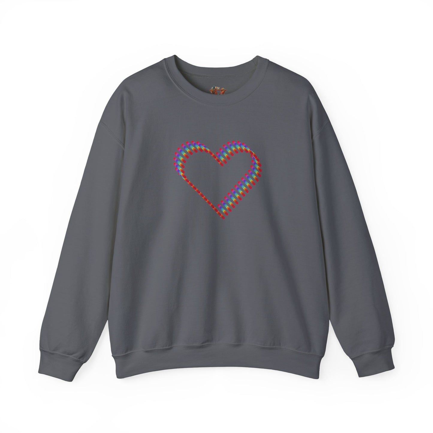Rainbow Heart Sweatshirt: Autumn Pride Crewneck