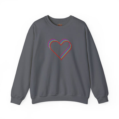 Rainbow Heart Sweatshirt: Autumn Pride Crewneck
