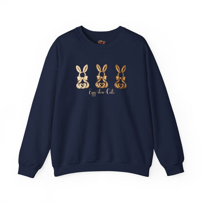 Bunny Trio Sweatshirt: Egg-stra Cute Rabbit Shirt