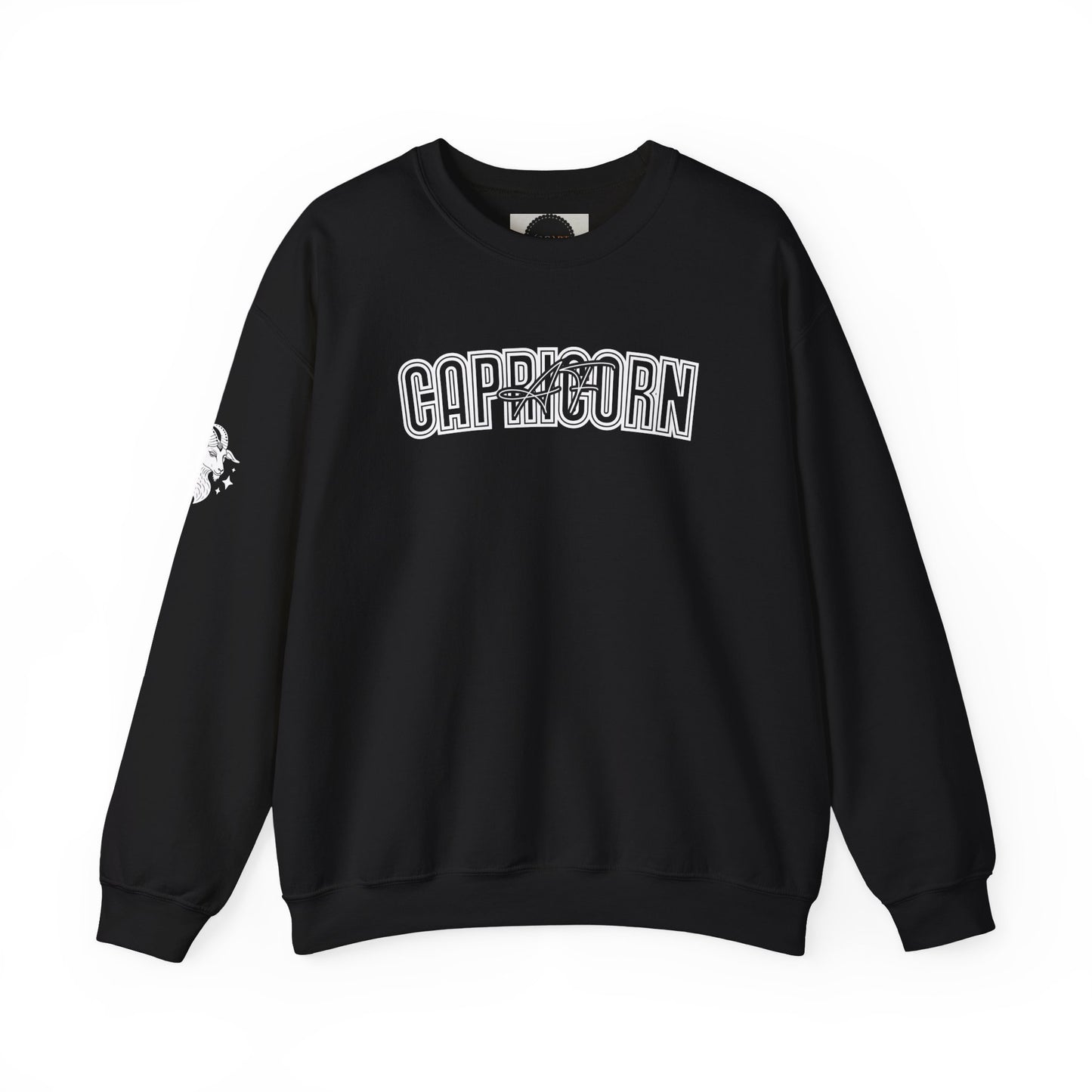 Capricorn Sweatshirt: Zodiac Crewneck with Sleeve Detail